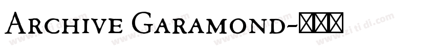 Archive Garamond字体转换
